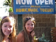 My nieces at the local Farmer's Market in Maui                               