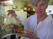 Checking out the local raw food restaurants in Maui                               
