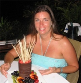 Here I am, age 34 ballooning out to cooked foods (Lizard Island, Australia 2005)