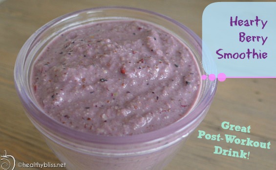 This yummy smoothie will fill you up after a good power workout!