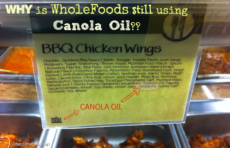While there are many other "bad" ingredients in this food like yeast extract, the CANOLA OIL is obvious. 